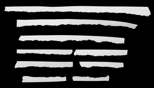 Ripped paper strips