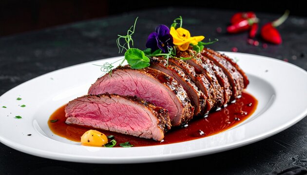 Entenbrust Fine Dining elegant angerichtet