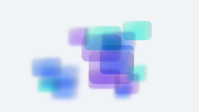 abstract background with flying screens in bokeh, looped