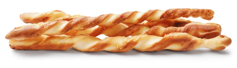 Fototapeten Brot Delicious grissini sticks isolated on white. Italian cuisine  © New Africa