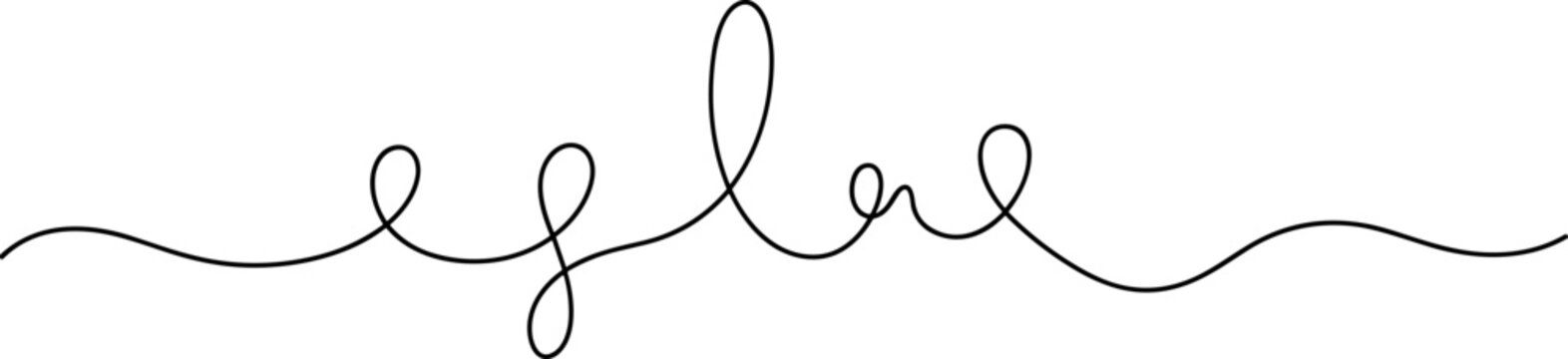 Elegant cursive script, single continuous line drawing, minimalist design