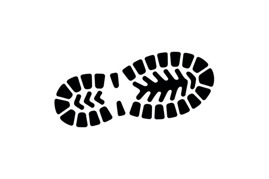 Hiking Boot Footprint Bold Silhouette