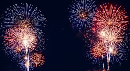 Obraz premium Spectacular independence day fireworks display a celebration of freedom and patriotism