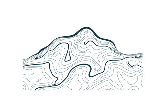 Minimal Terrain Contour Map Lines