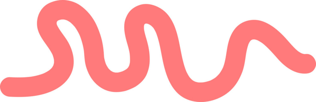 Abstract pink wavy squiggle shape