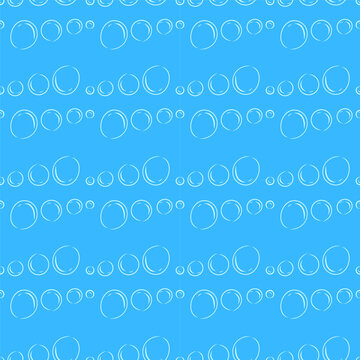 water bubble pattern. water bubble seamless pattern. doodle water bubble pattern background