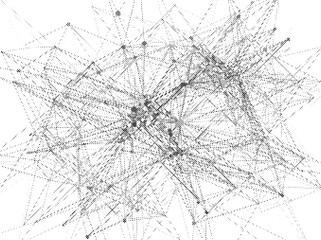 Obraz premium Network Connection Data Plexus with Node with Halftone an Vector on Illustration Graphic Web