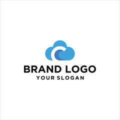 Fototapeta premium cloud C logo vector