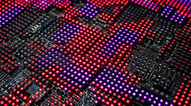 Colorful grid of interface icons arranged like streaming control panels, resembling customizable keybinding layouts used in creator tools, gaming setups, and procedural pixel art systems for visual or