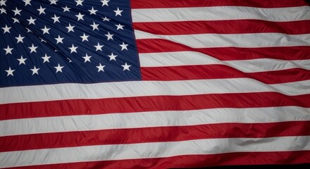 Obraz premium American flag waving with red white and blue colors and stars