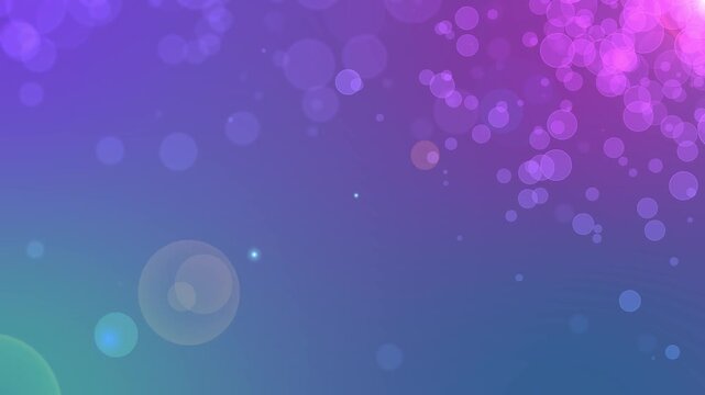 Soft abstract bokeh background with purple, pink and teal gradients and circular light orbs