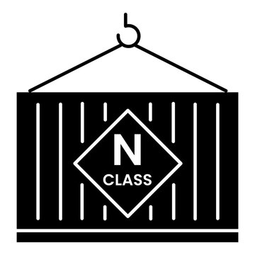 Outline icon of a hazardous material storage unit, representing secure storage of toxic substances and industrial safety systems.
