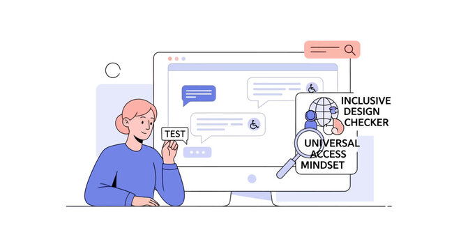 Inclusive design checker concept, user testing website accessibility
