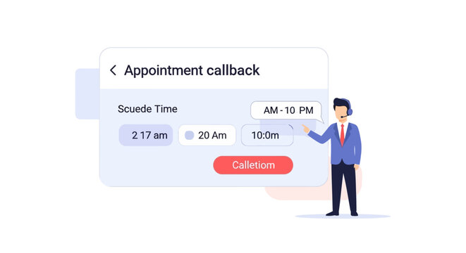 Customer Service Agent Scheduling Appointment Callback Online