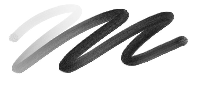 black and white Hand-drawn black continuous line scribble loops and swirls isolated on background