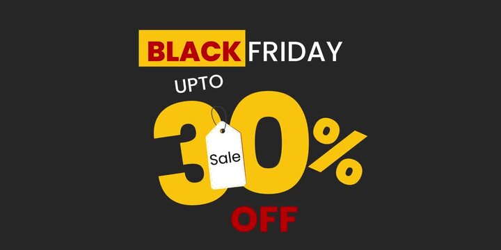 Black Friday sale advertisement with up to 30 percent discount video