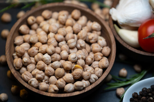 Still life of dried chickpeas