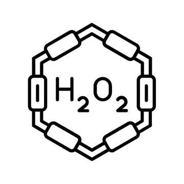 Hydrogen peroxide molecular structure with chemical formula h2o2
