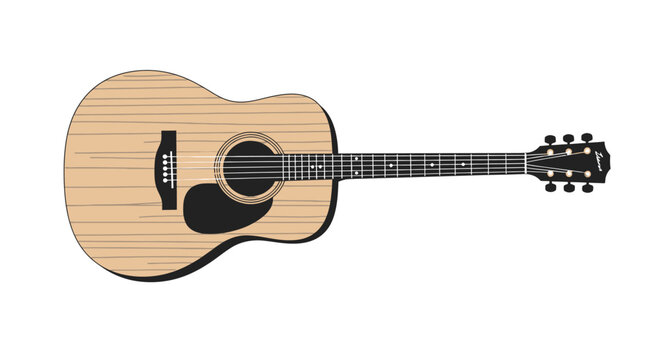 Acoustic guitar illustration