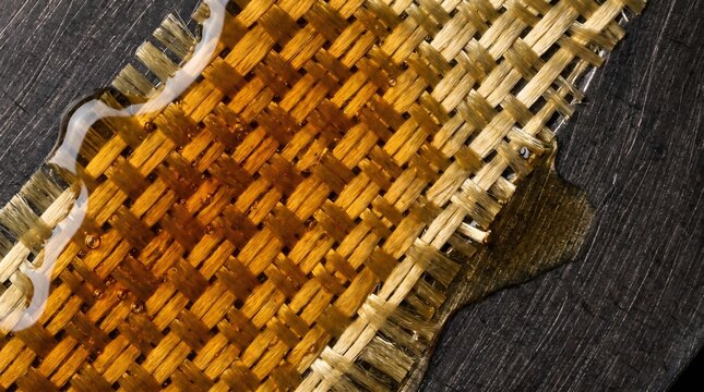 Close-up of woven fabric with abstract pattern and texture, industrial design background  manufacturing detail,copy space, professional background, technical textile