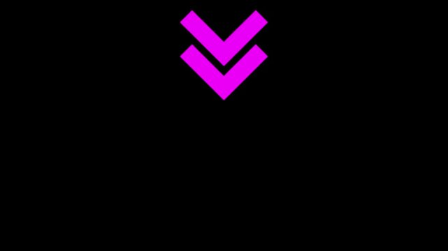 Neon pink downward arrows motion loop, digital ui interface for scrolling and navigation