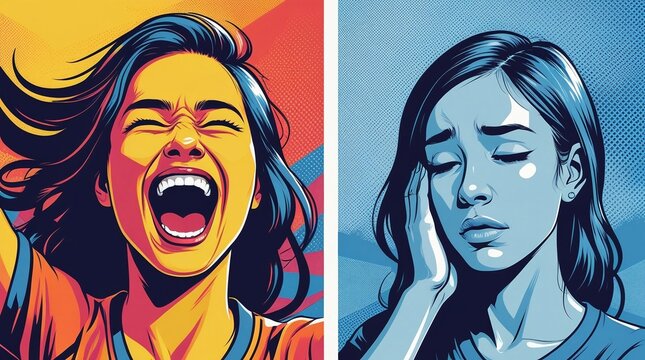 Emotional Range of Human Feelings, Expression of Joy and Sadness
