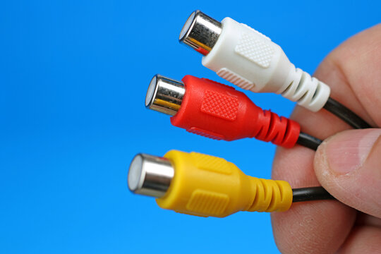 RCA connector for connecting audio and video signals. 
