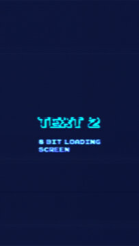 Vertical 8-Bit Loading Screen Text for Mobile Gaming Stories