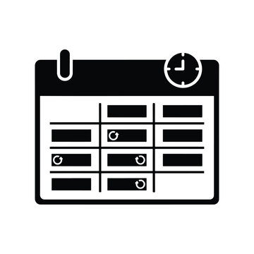Work Shift Calendar Employee Schedule Planner Vector Icon
