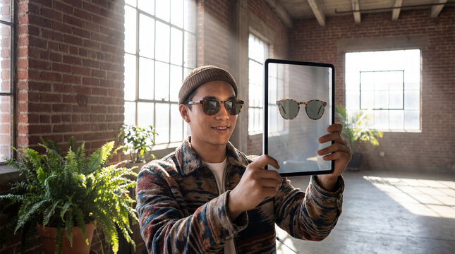 Using augmented reality for virtual sunglasses try-on at home