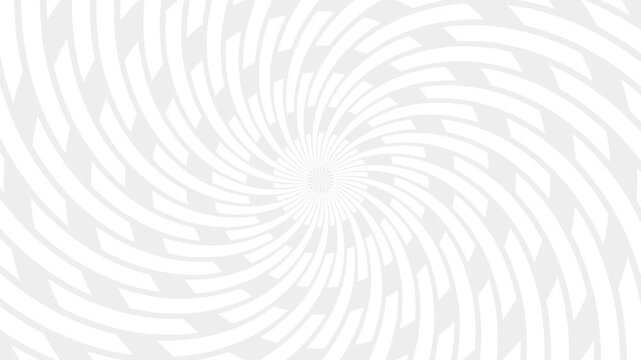 White spirals spin inward, hypnotic and serene