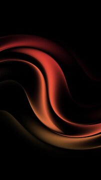 Minimalistic Vertical Background in 4K Black and Orange Abstraction for Video Projects