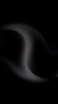 Monochrome abstract shape in Vertical 4K a graceful curve on a deep black background