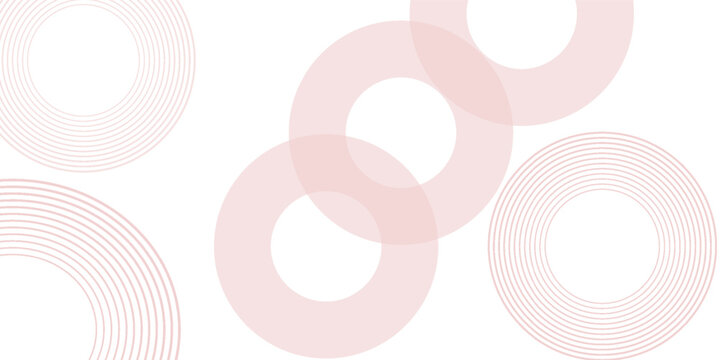 Abstract white background with red circle lines. Digital future technology concept.