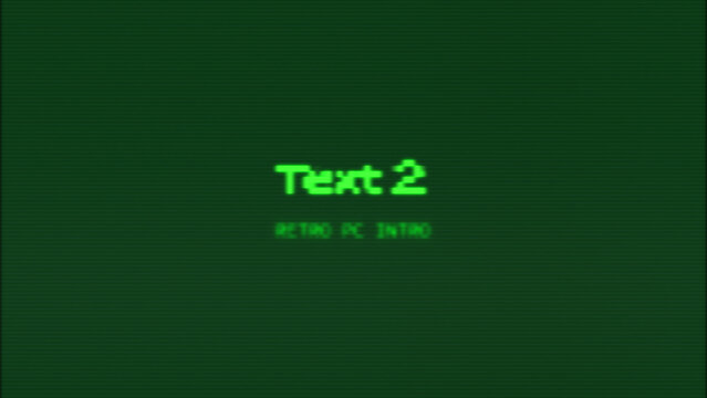 Retro PC OS Loading Screen Text Intro with Vintage Interface