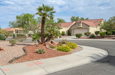 Obraz premium Beautiful neighborhood in Northern Summeriln NV.
