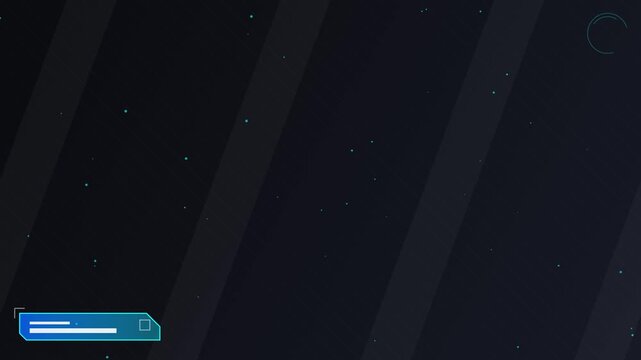 Glowing projectile orb flying through digital space with HUD interface