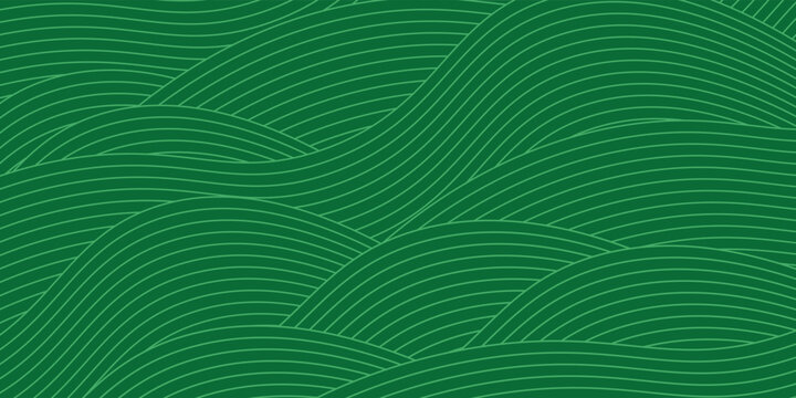 Seamless green vineyard pattern with organic wavy lines of grape fields. Eco‑friendly farm texture, abstract striped landscape, natural agriculture background, botanical vector design for rustic decor