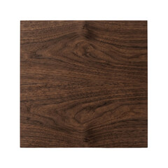 Naklejka premium Dark walnut wood square panel with natural grain texture
