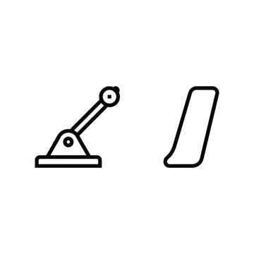 Accelerator pedal outline icon speed control driving vector illustration