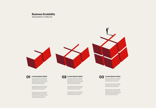 Business Scalability and Growth Strategy Infographic Template with Illustration