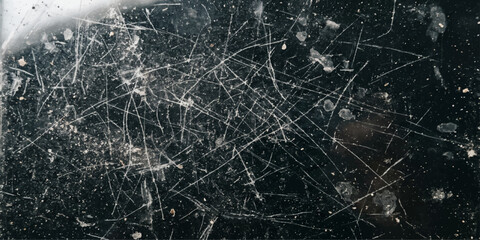 Macro texture of water dew drops on window glass creates a nature pattern resembling a shattered spider web net © MOHAMMADELIUS