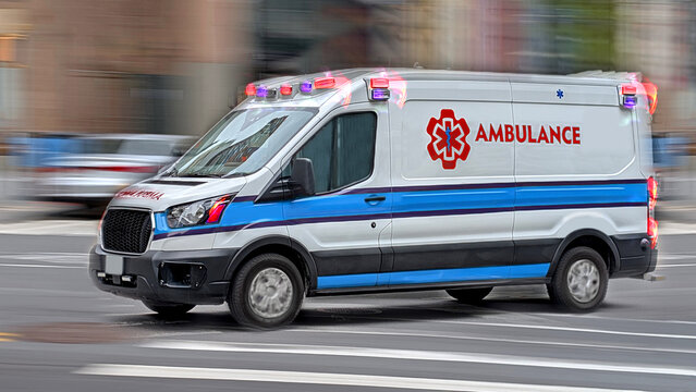 ambulance on emergency car