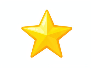 Obraz premium Bright yellow star set against a clean white background