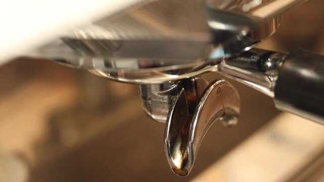 close up of coffee maker