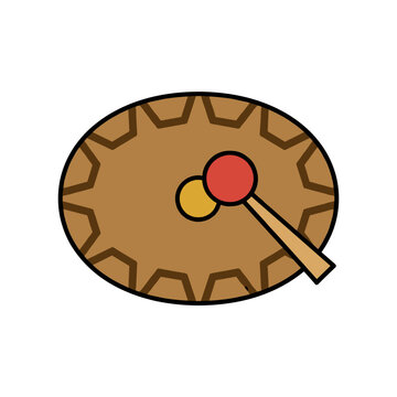 Hand drum instrument vector illustration with a cartoon style vector illustration