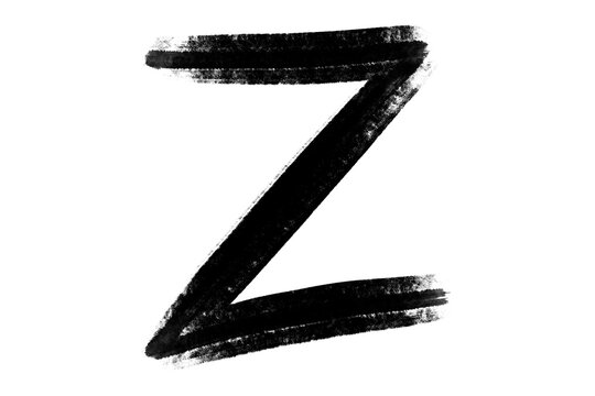 Handwritten brush letter z
