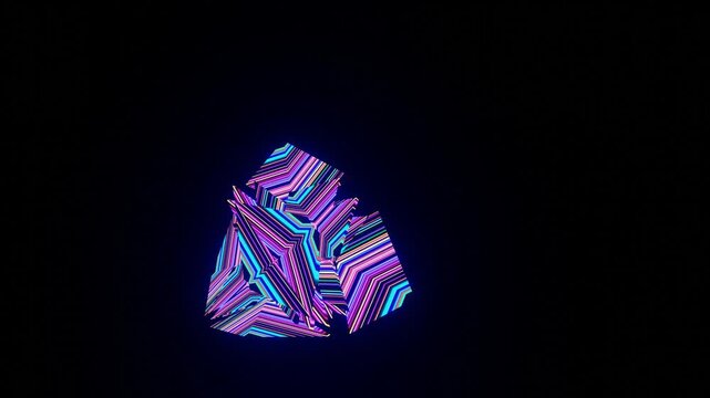 40 seconds 4k video seamless looping angular mesmerizing colorful pulsating lines geometric progression animation screensaver visualizer  motion-graphics  mograph nightclub