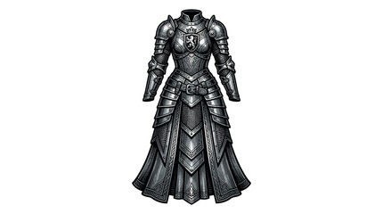 Fototapeta premium Vector Pinocut A meticulously designed piece of armor, evoking strength and protection.