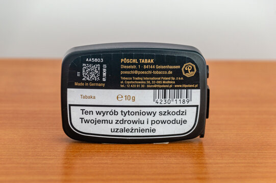 Pruszcz Gdanski, Poland - April 13, 2026: Tins of Gawith Original nasal snuff tobacco box by Poschl tabak.